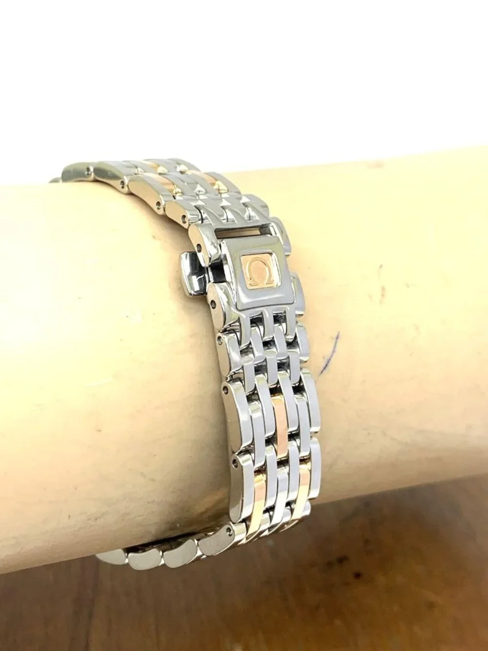Omega De Ville Prestige Women's Watch Diamond Mother of Pearl 18K Gold & Steel